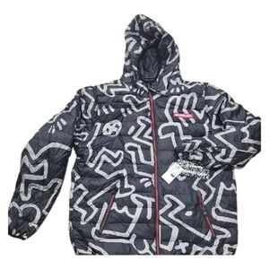 Members Only Keith Haring Foundation Puffer Jacket- REVERSIBLE* SEE MEASUREMENTS